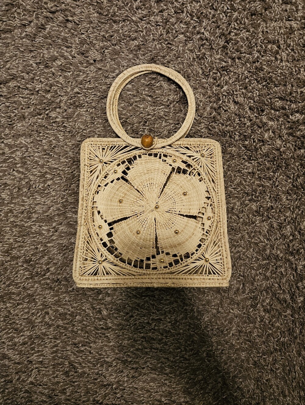 Top Handle Woven Bag